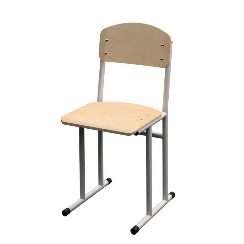 Стілець учнівський полозковий, ростова група №6, АНШАР ГРУП (191212), з екологічно-чисте лакове покриття фанери, каркас – посилена кругла труба